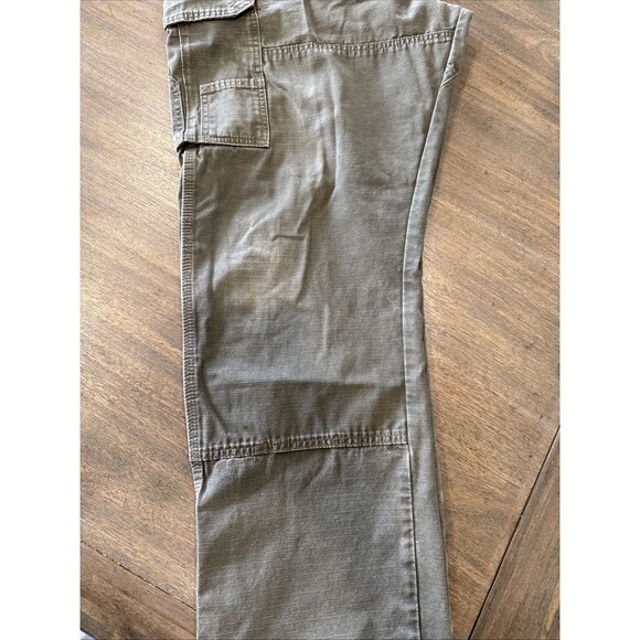 Wrangler Riggs Mens Size 38x32 Workwear Ripstop Green Relaxed Fit Pant 2xknee - Picture 5 of 12